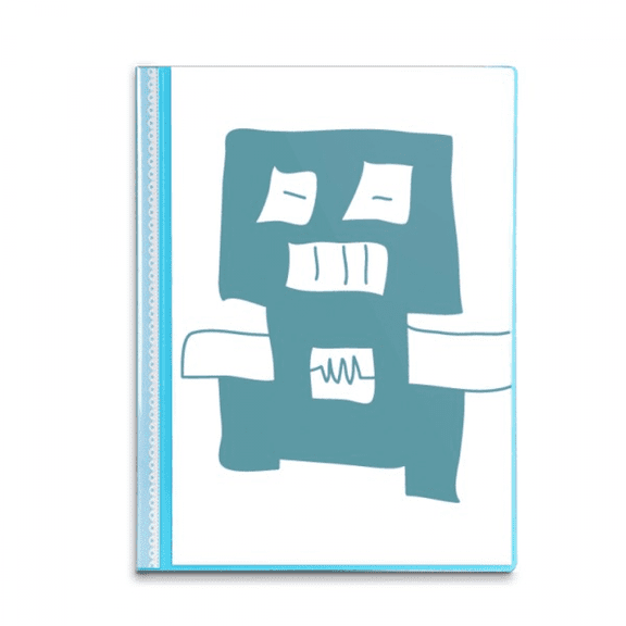 Universe And Alien Blue Robot Book Sheet Protectors Portfolio Binder Folder