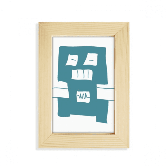 Universe And Alien Blue Robot Desktop Display Photo Frame Picture Art Painting 5x7 inch