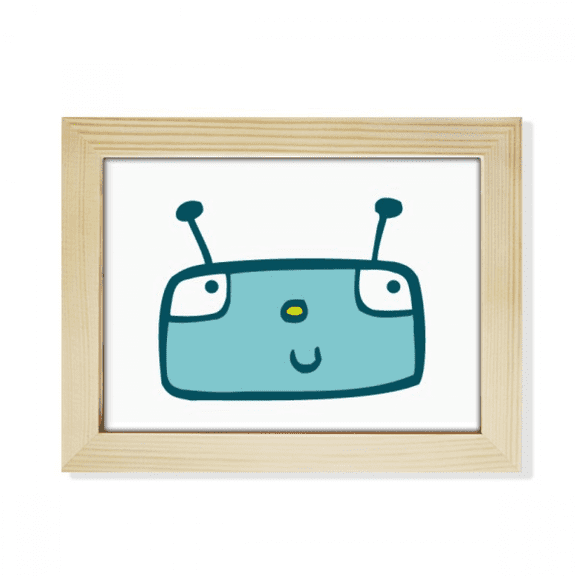 Universe And Alien Blue Robot Desktop Photo Frame Picture Art Decoration Painting 6x8 inch