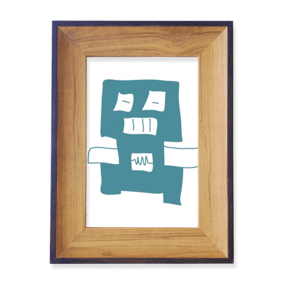 Universe And Alien Blue Robot Photo Frame Exhibition Display Art Desktop Painting