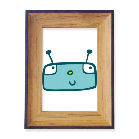 Universe And Alien Blue Robot Photo Frame Exhibition Display Art Desktop Painting