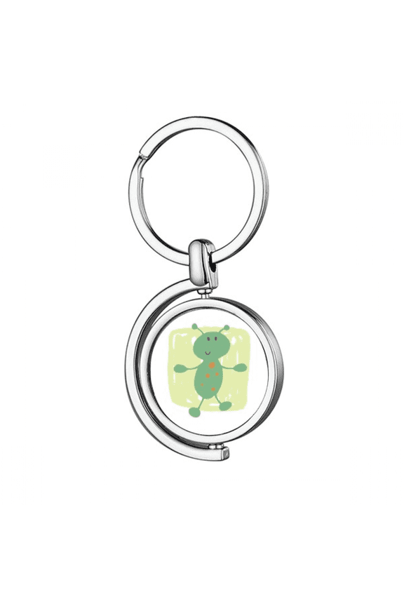 Universe And Alien Graffiti Alien Rotating Keychain Metal Keyring Holder