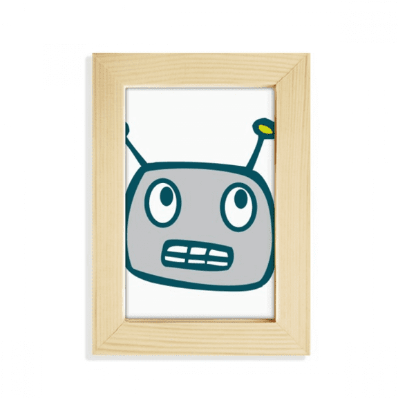 Universe And Alien Gray Robot Desktop Display Photo Frame Picture Art Painting 5x7 inch