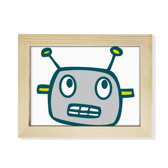 Universe And Alien Gray Robot Desktop Photo Frame Picture Art Decoration Painting 6x8 inch
