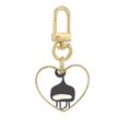 thumbnail image 1 of Universe And Alien Monster Gold Heart Keychain Metal Keyring Holder, 1 of 3
