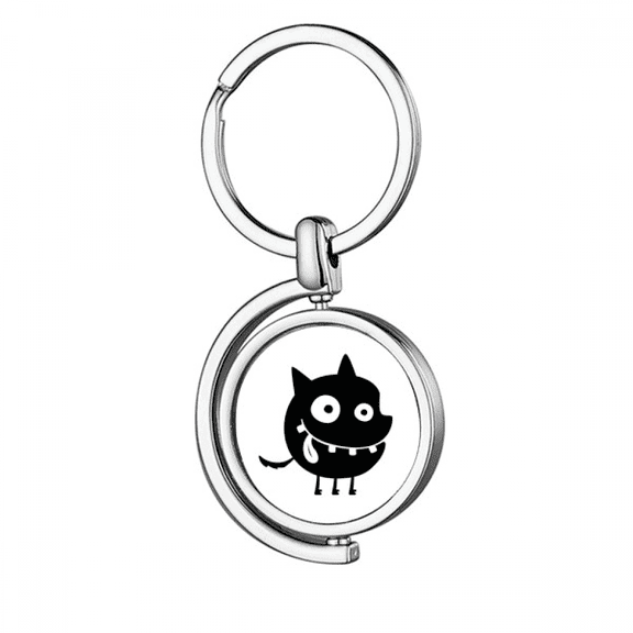 Universe And Alien Monster Rotating Keychain Metal Keyring Holder