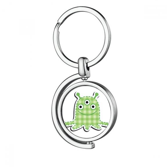 Universe And Alien Monster Rotating Keychain Metal Keyring Holder