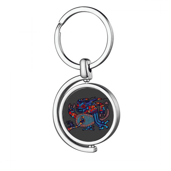 Universe And Alien Monster Rotating Keychain Metal Keyring Holder
