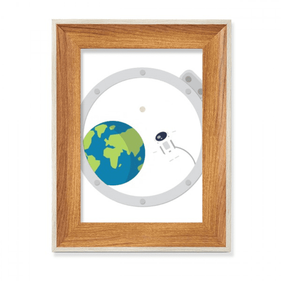 Universe And Alien Out Of Window Desktop Wooden Photo Frame Display Picture Art Painting Multiple Sets