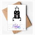 thumbnail image 1 of Universe And Alien Robot Art Deco Fashion Welcome Back Greeting Cards Envelopes Blank, 1 of 4