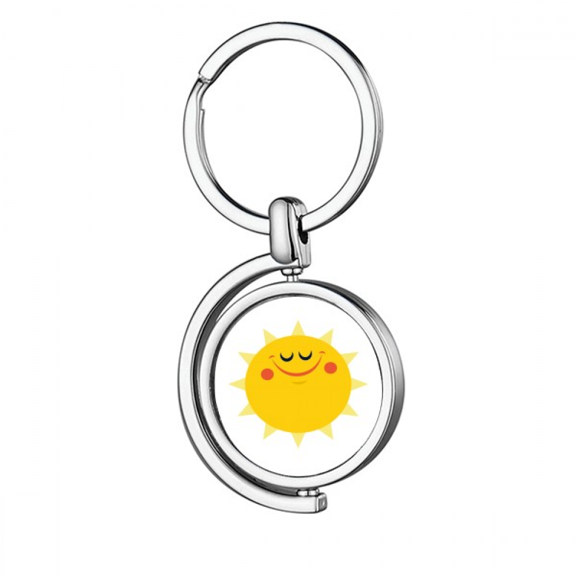 Universe And Alien Sling Sun Rotating Keychain Metal Keyring Holder