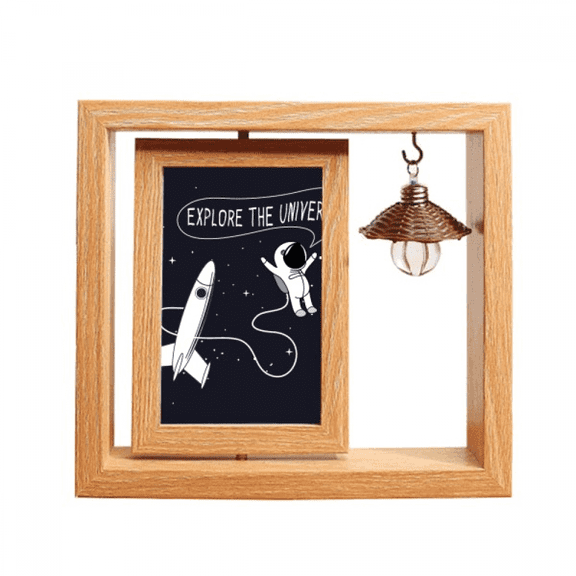 Universe And Alien Space Travel Wooden Rotating Picture Photo Frame 4x6