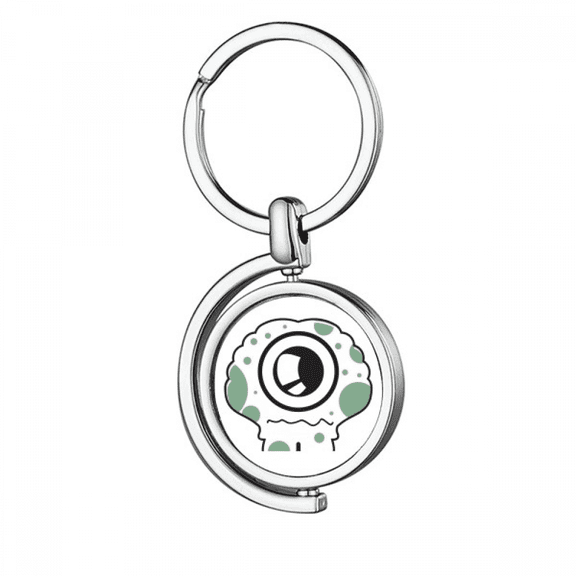 Universe And Alien Spotted Alien Rotating Keychain Metal Keyring Holder