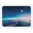 thumbnail image 1 of Universe Bath Mat, Horizontal Image of Nebula with Planet Earth Moon and Asteroids, Plush Bathroom Decor Mat with Non Slip Backing, 29.5" X 17.5", Multicolor, by Ambesonne, 1 of 2