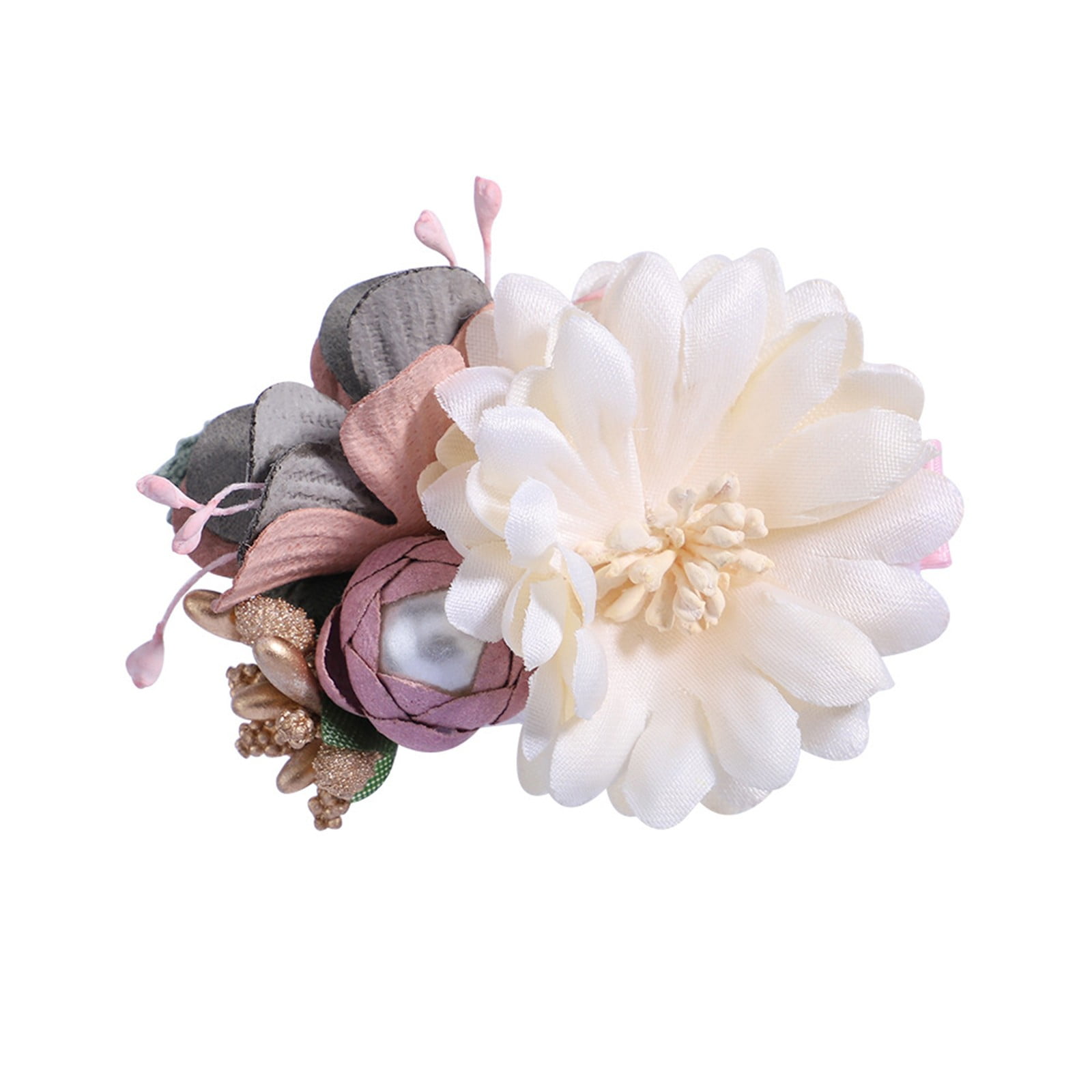 Hair Clip Barrette Backing Pearl Barrette Pair Vintage Barrette Hair Clip Metal Barrettes Flat Clips for Hair Snap on Rollers for Hair Small Hair Jewelry Antique Hair Decorations for Braids Girls Hair