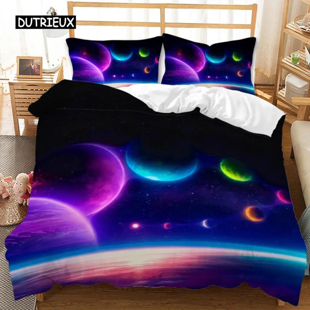 Universe Duvet Cover Galaxy Comforter Cover Universe Outer Space
