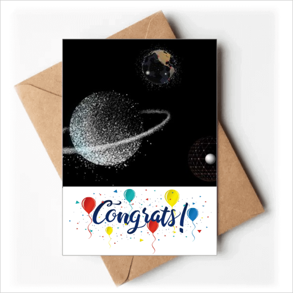 Universe Earth Nebulae White Wedding Cards Congratulations Greeting