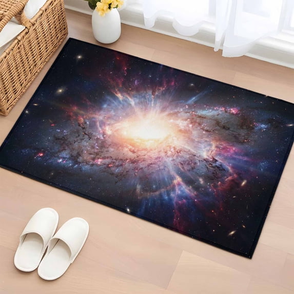 Universe Explosion 2'x3' Washable Rug, Modern Abstract Galaxy Universe Non-Slip Soft Doormat Area Rugs for Entrance Bathroom Bedsides, StainResistant Carpet for Kitchen Bedroom, Entryway Floor Mat