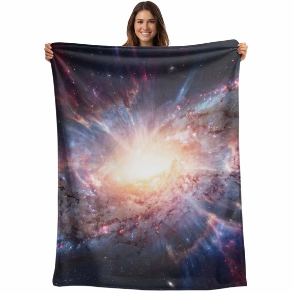 Universe Explosion Blanket Soft Cozy Warm Throw Blanket for Couch, Plush Fuzzy Flannel Fleece Blankets for Sofa, Modern Abstract Galaxy Universe Bed Blankets Lightweight Gifts for Women, 30"x40"