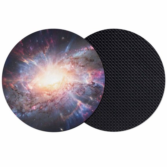 Universe Explosion Coasters Set of 2, Absorbent Coasters for Drinks, Modern Abstract Galaxy Universe Coaster for Desk Coffee Table Protection, Home Decor House Warming Gifts 4"