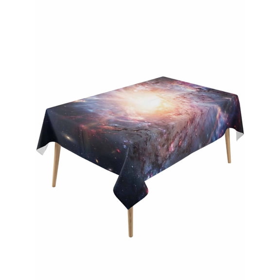 Universe Explosion Rectangle Tablecloth, Modern Abstract Galaxy Universe Waterproof & StainResistant Tablecloth, Washable Oil-proof Table Cover for Dining/Party/Wedding/Camping/Buffet 60x120 In