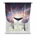 thumbnail image 1 of Universe Explosion Tie Up Curtains for Windows, Adjustable Balloon Window Shades, Modern Abstract Galaxy Universe Kitchen Window Treatments Adjustable Roll Up Curtain for Basement/Nursery 52"x45", 1 of 8