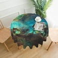 thumbnail image 1 of Universe Galaxy Space Round Tablecloth 60 Inch, Washable Polyester Table Cloth Cover, Water Resistant Spill Proof Table Cloth for Kitchen Holiday Dining Room Party Picnic Decor, 1 of 6