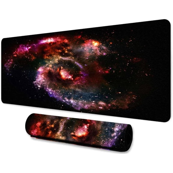 Universe Game Mouse Pad 31.5x11.8 Inches Dream Sky Nebula Planet Graphic Printed Non Slip Rubber Mouse Pad for Work Game Office Home BDLSMN199