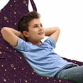 thumbnail image 1 of Universe Lounger Chair Bag, Repeating Pattern of Constellations Starry Sky Mysterious Cosmos Stars, High Capacity Storage with Handle Container, Lounger Size, Plum and Pastel Brown, by Ambesonne, 1 of 5