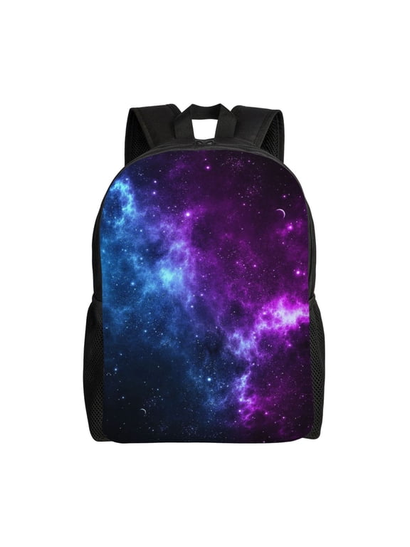 Universe Nebula Galaxy Backpack Travel Bag For Men Women Lightweight Back Pack With Laptop Compartmen