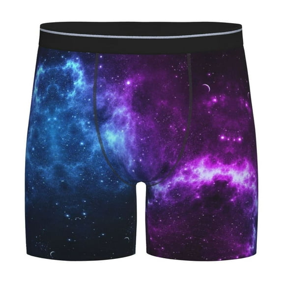 Universe Nebula Galaxy Boxer Briefs Novelty Underwear With Fly Underwear For Men
