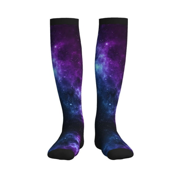 Universe Nebula Galaxy Compression Socks Circulation Running Athletic Sports for Women Men