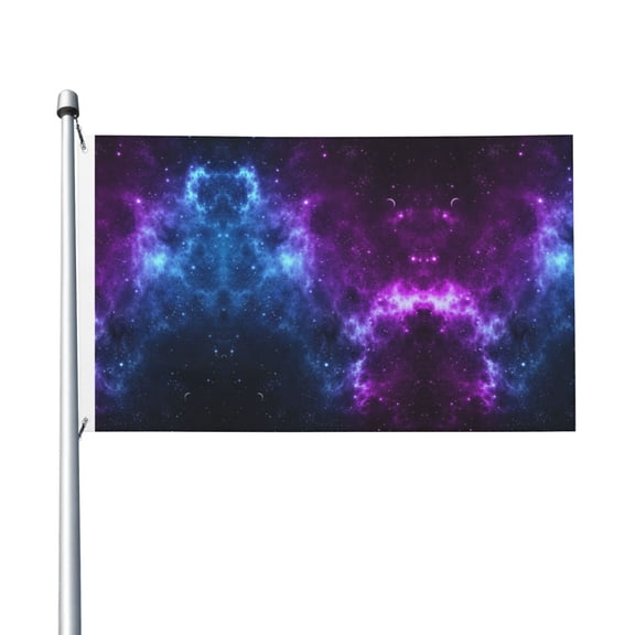 Universe Nebula Galaxy Flag Double Sided Printed 3x5 Ft Flag Banner Suitable For Yard Outdoor Party Decorative