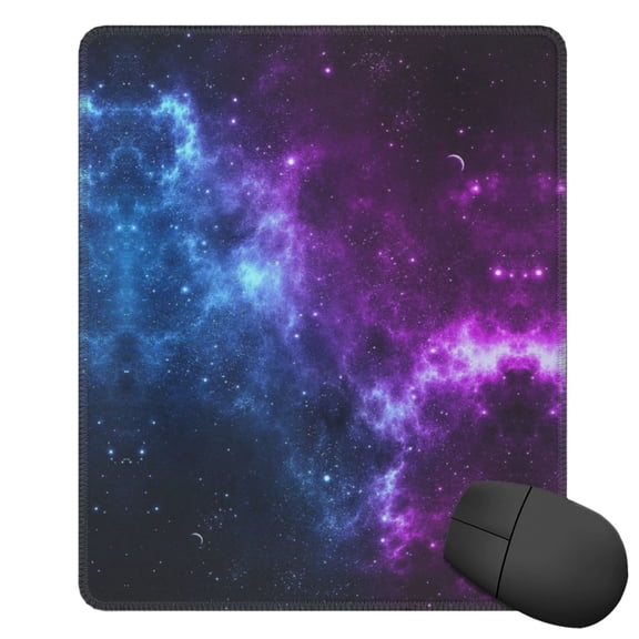 Universe Nebula Galaxy Square Mousepad With Stitched Edges Mouse Mat For Gaming Office Laptop Computer Men Women 11.8"X19.8"