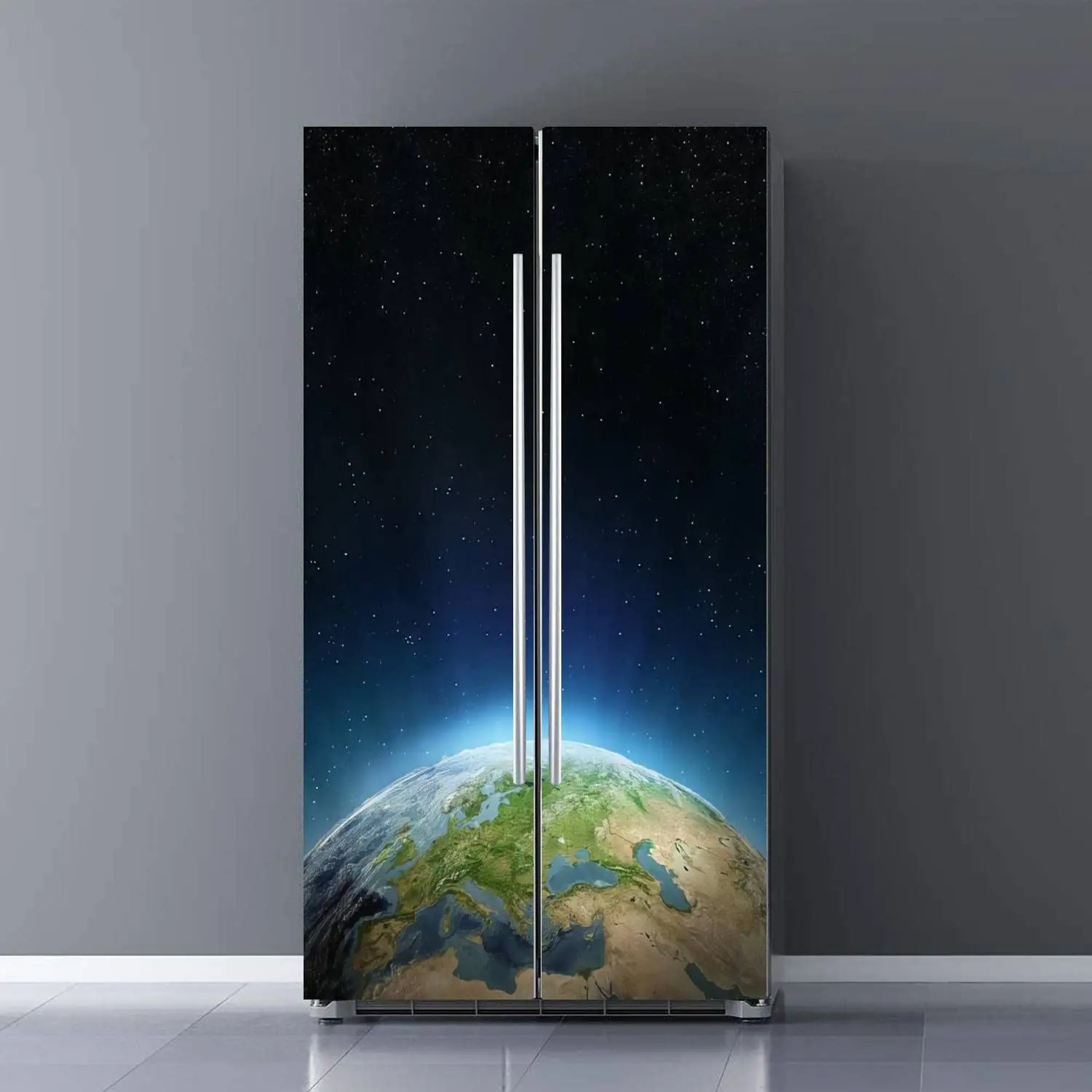 Universe Refrigerator Wrap Self Adhesive Galaxy Outer Space Fridge ...