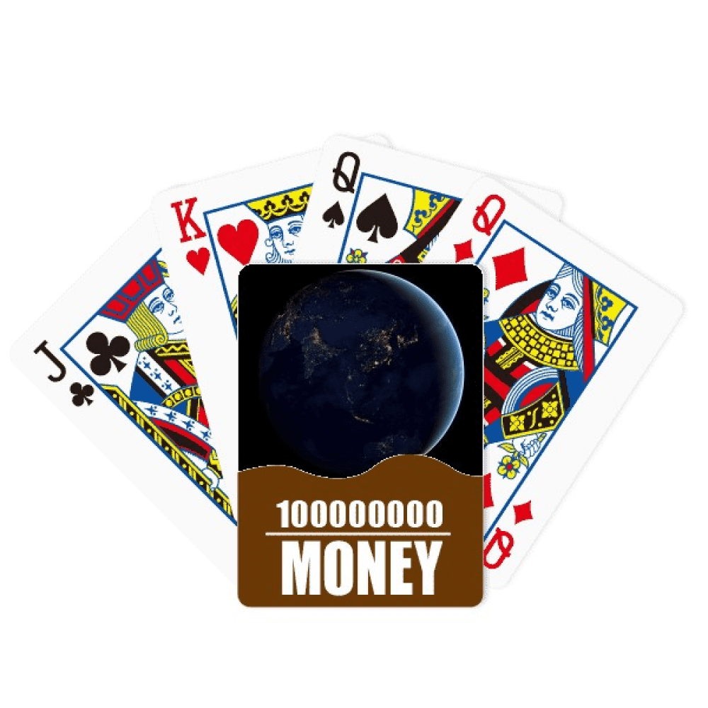 Universe Space Blue Planet Earth Poker Playing Card Funny Hand Game