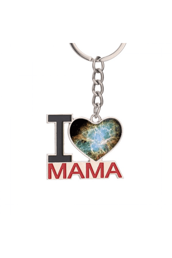 Universe Space Mystery Nebula Keychain Metal Keyring Holder Love MAMA Mother