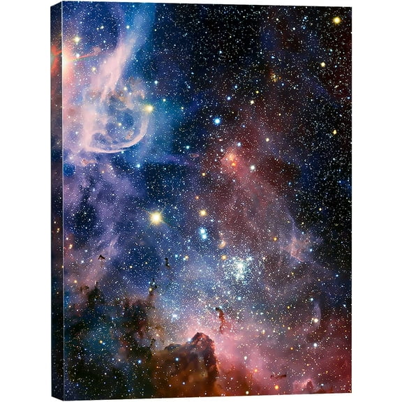 Universe Starry Sky Wall Art Outer Space Fantastic Nebula Galaxy Canvas Decoration Painting，for Bedroom, Living Room, Bathroom Decor ，Posters for Kids, Boys or Girls Room Unframed