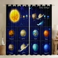 thumbnail image 1 of Universe Themed Curtains Space Blackout Curtains Outer Space Window Curtains Blue Galaxy Planet Print Bedroom Curtains Solar System Universe Room Decor for Teens,2 Panels 52"Wx84"L, 1 of 5