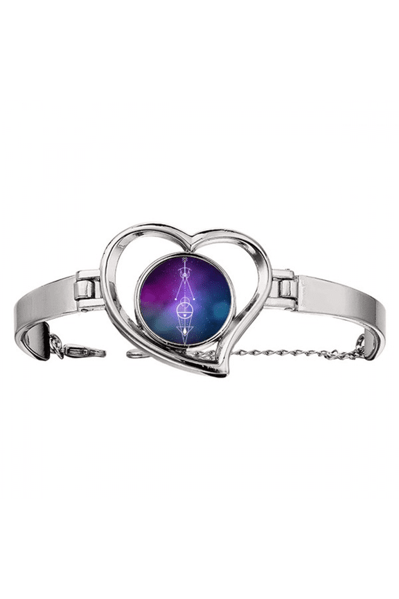 Universe Totem Geometry Alien Triangle Bracelet Heart Jewelry Wire Bangle