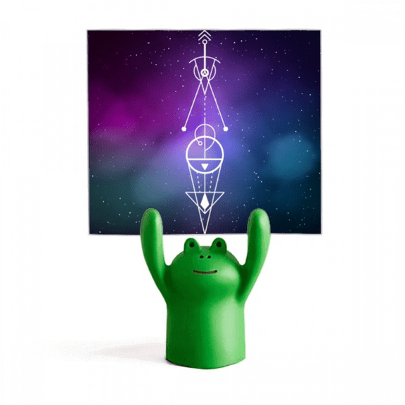 Universe Totem Geometry Alien Triangle Memo Holder Cartoon Animal Frog Stand Decoration