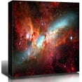 thumbnail image 1 of Universe Wall Art Decor Cosmic Nebula Space Wall Art Canvas Outer Starlight Modern Contemporary Artwork Painting Prints Picture Living Room Bathroom Home Decoration Ready to Hang 12x12 Inch x 1 Panel, 1 of 6