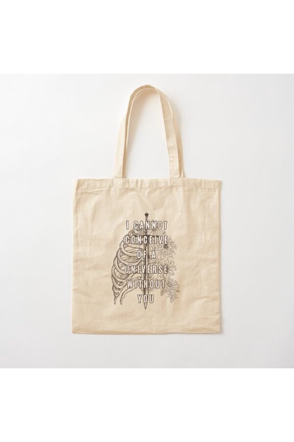 Universe Without You Style 002 Canvas Tote Bags, Reusable Shopping Bag