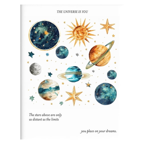 The Universe Is You Art Poster Inspirational And Planets Wall Decor Dreamy Space Print Cosmic Stars And Universe Poster For Home And Office Aesthetic Wall Art For Bedrooms