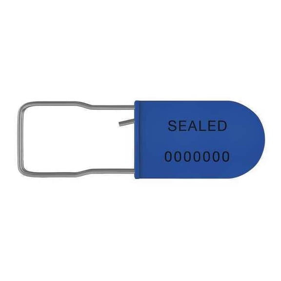 Universeal Padlock Seals,Blue,Plastic,PK50 UPAD-S BLUE50