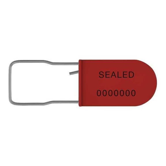 Universeal Padlock Seals,Red,Plastic,PK50 UPAD-S RED50