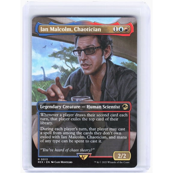 Universes Beyond: Jurassic World Collection Ian Malcolm, Chaotician (Borderless) Non-Foil Rare #13