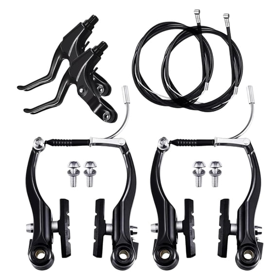 Universial Bike Brake Set Front Rear MTB Brake BMX Bike + Cables Lever Kit Callipers Levers Cables