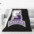thumbnail image 1 of University A of Scranton Logo Blanket Large Luxury Fleece Soft Anti-Static Anti-Pilling Flannel Bed Blanket, 1 of 6