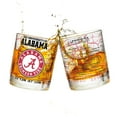 thumbnail image 1 of The University Of Alabama Whiskey Glass Set (2 Low Ball Glasses) - Contains Full Color Alabama Logo & Campus Map - Alabama Gift Idea for College Grads & Alumni - College Cocktail Glassware, 1 of 6
